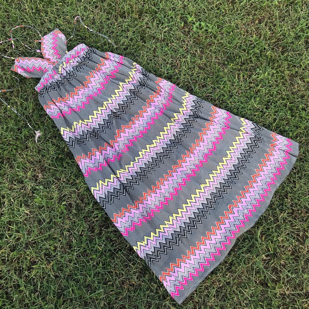 Meghan Los Angeles Zig Zag Chiffon Maxi